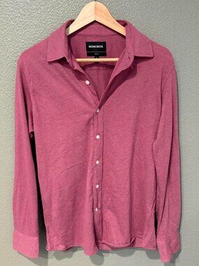 Bonobos Men's Pink and Burgundy Shirt